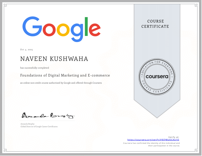 google coursera digital marketing